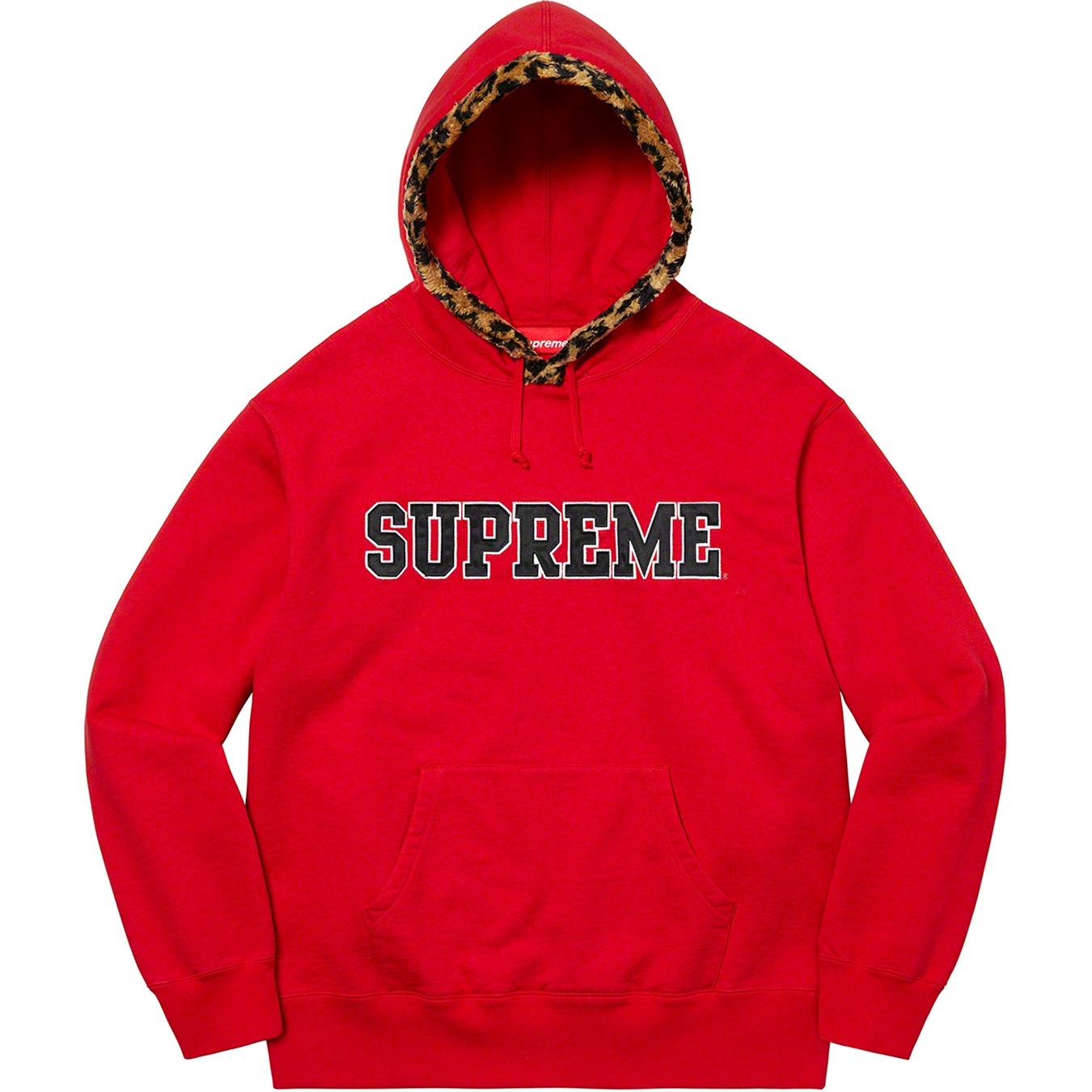 Leopard Trim Hooded Sweatshirt view 8